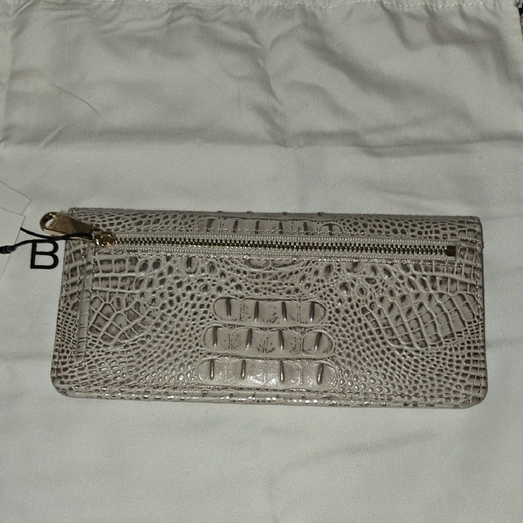 Brahmin Shayna Crossbody Bag And Ady Wallet Set In Oyster Mini Melbourne - Picture 14 of 16